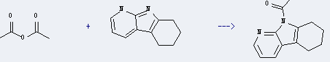 5H-Pyrido[2,3-b]indole,6,7,8,9-tetrahydro- can react with acetic acid anhydride to get 1-(5,6,7,8-tetrahydro-pyrido[2,3-b]indol-9-yl)-ethanone.